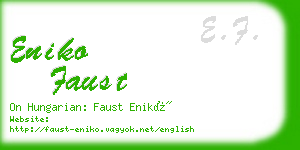 eniko faust business card